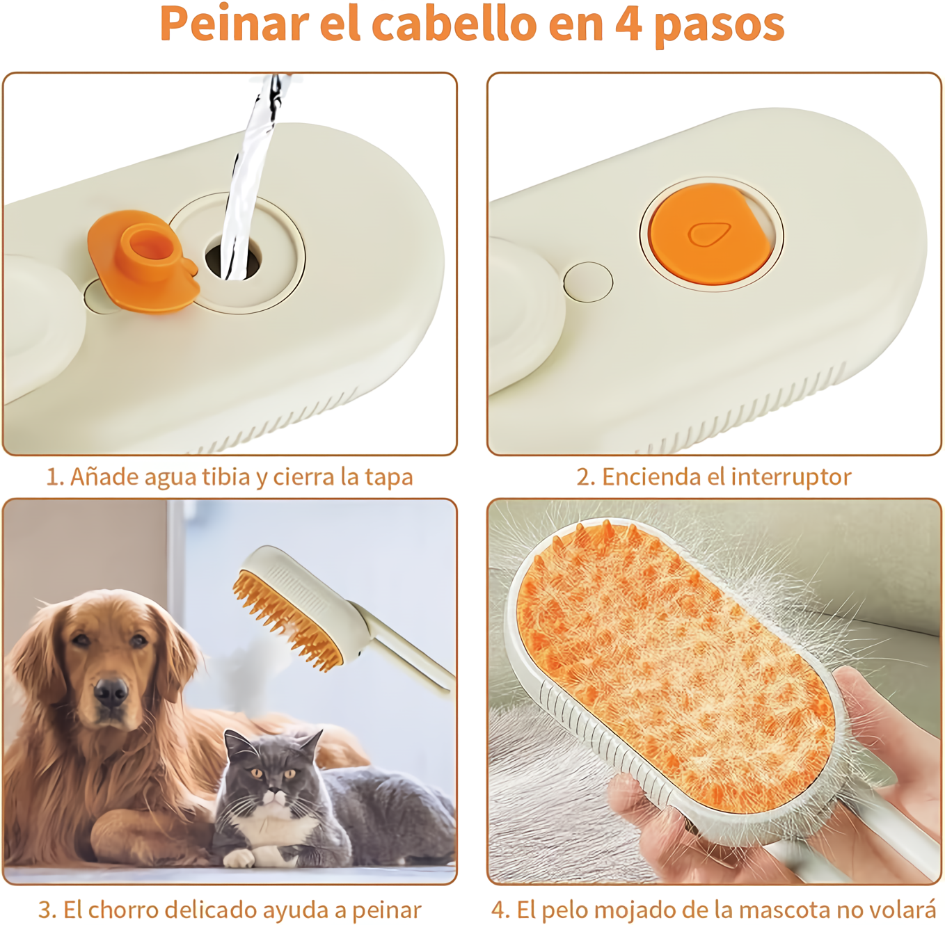 CEPILLO A VAPOR PARA MASCOTA UNA FORMA NOVEDOSA DE ELIMINAR LOS PELOS